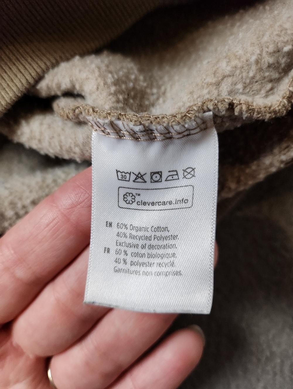 Tentree Beige Quarter-Zip Cropped Sweatshirt Pullover Sz Med - Picture 10 of 15